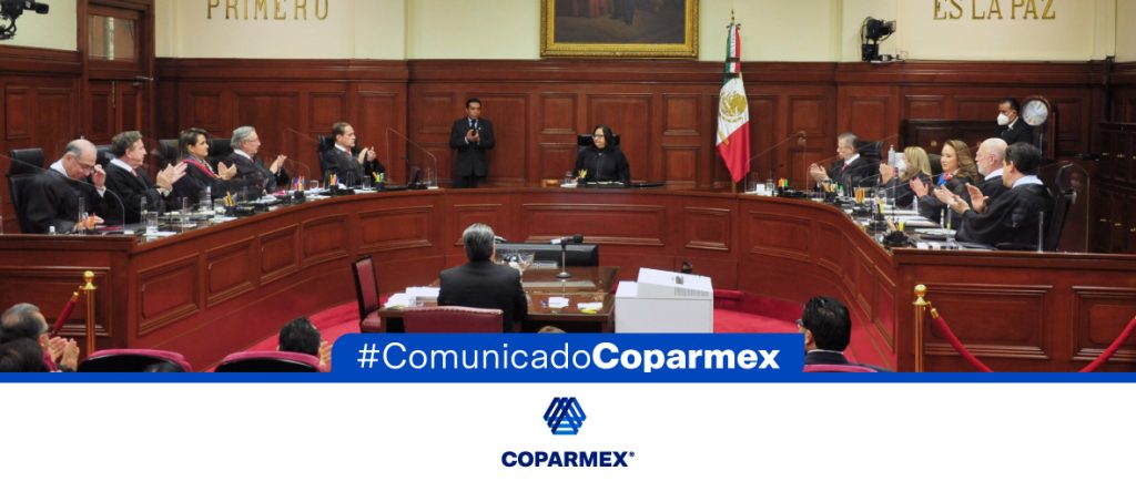 Coparmex apoya a la SCJN en la revisión de la Reforma al Poder Judicial, y reitera su compromiso con la defensa de la democracia y el Estado de Derecho