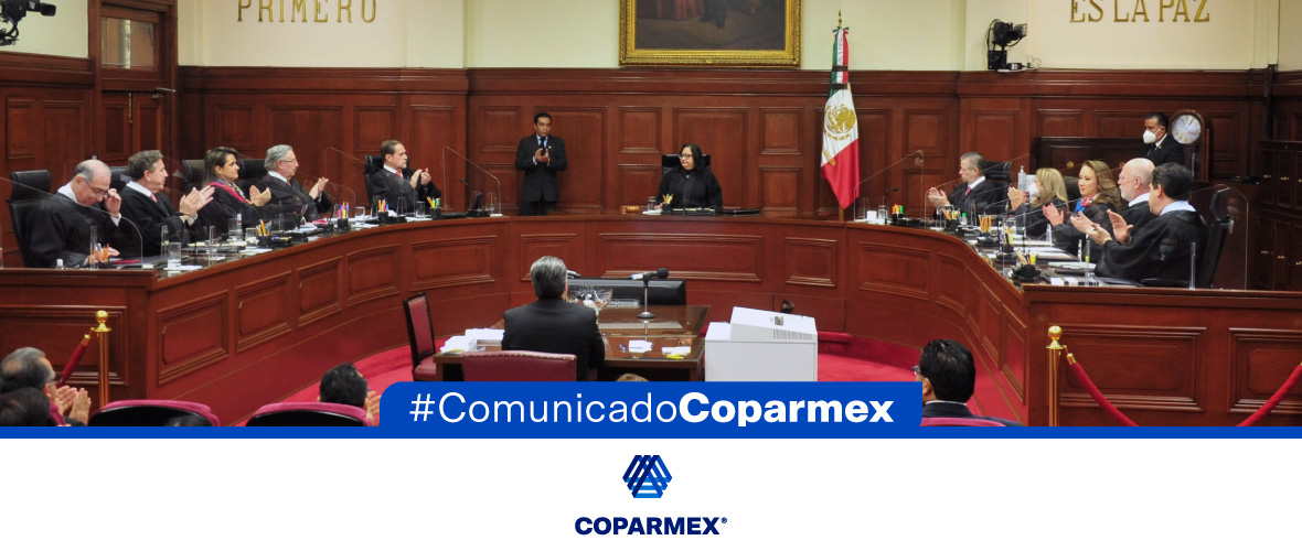 Coparmex apoya a la SCJN en la revisión de la Reforma al Poder Judicial, y