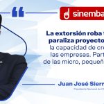 La extorsión está frenando el desarrollo del país.
