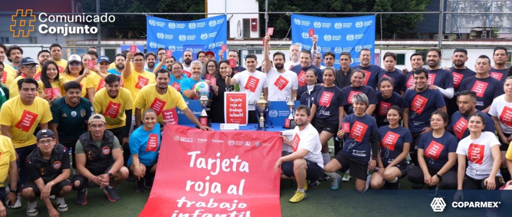 Gobierno, empleadores, personas trabajadoras y OIT se unieron en lacancha para sacar la Tarjeta Roja al Trabajo Infantil.